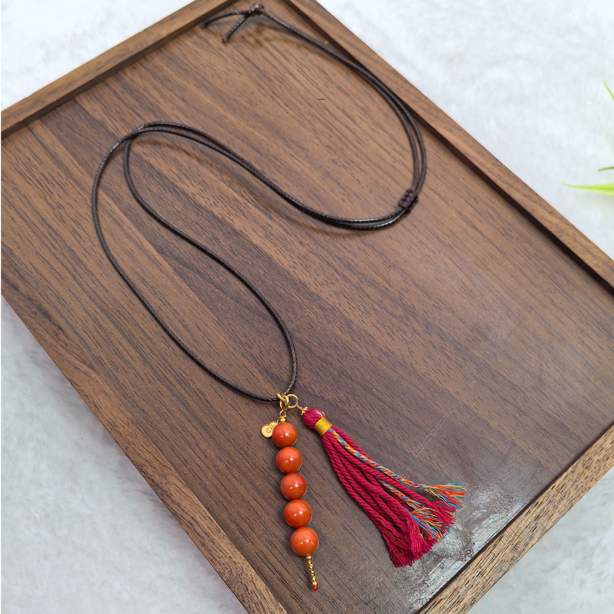 【蜜语】原矿天然南红国风冰糖葫芦挂件多样性发一 8mm+