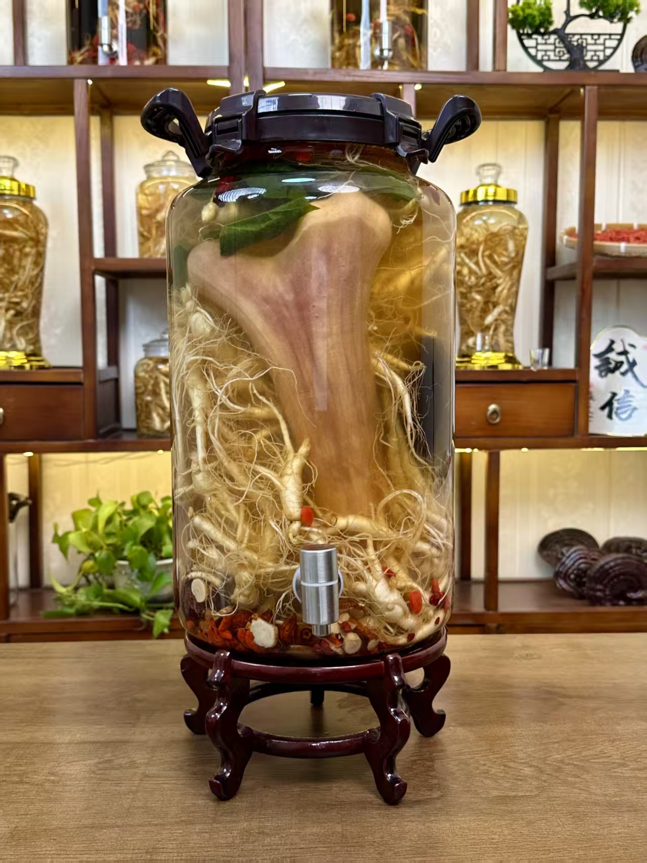 30斤长白山鲜参鹿茸泡酒