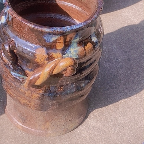 紫砂花盆口15高度26瑕疵