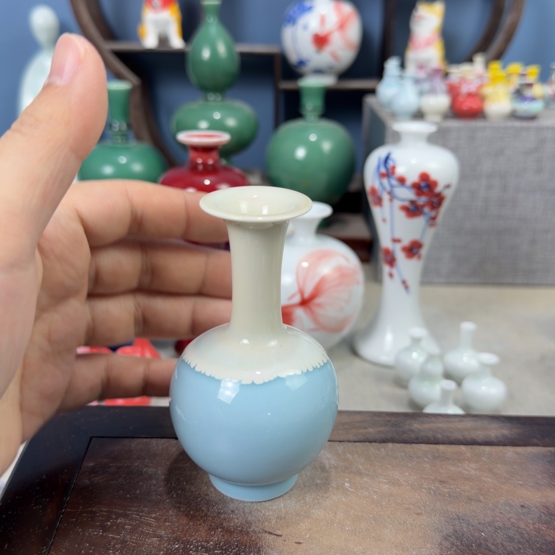 陶瓷手工小花器摆件
