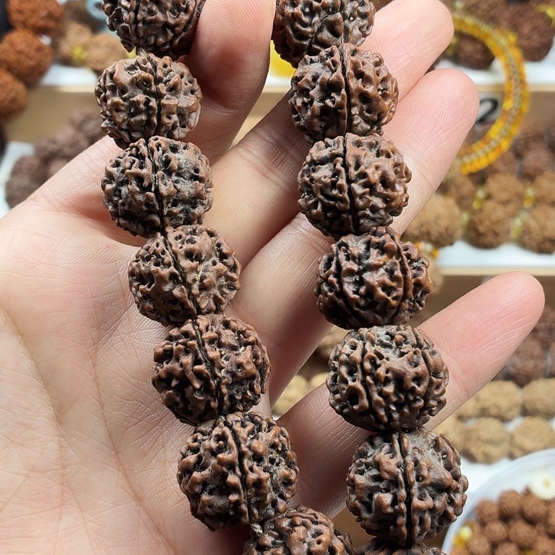 金刚菩提手串精品梅花红皮铁籽