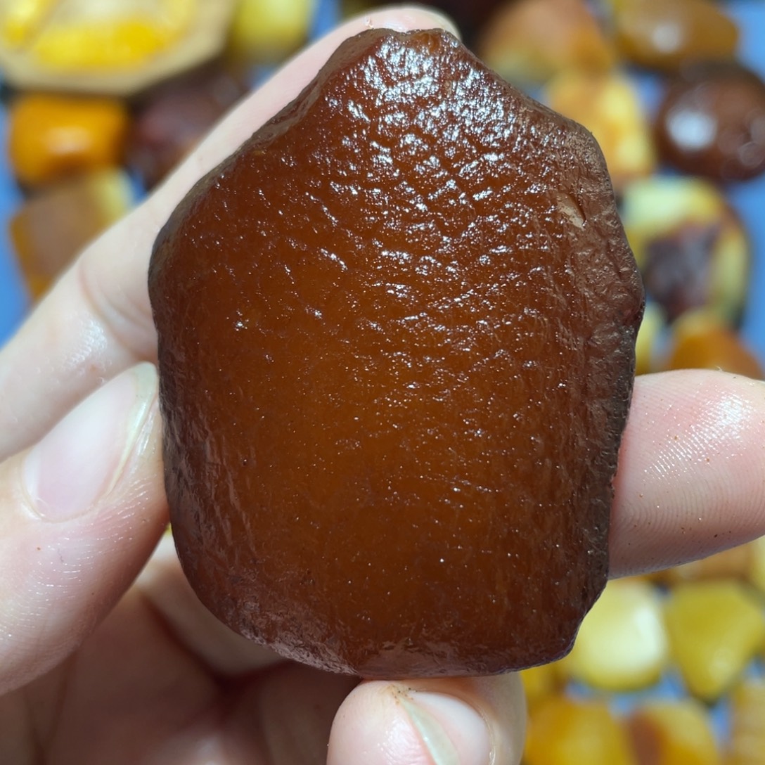 定制蜜蜡未镶嵌荔枝红皮