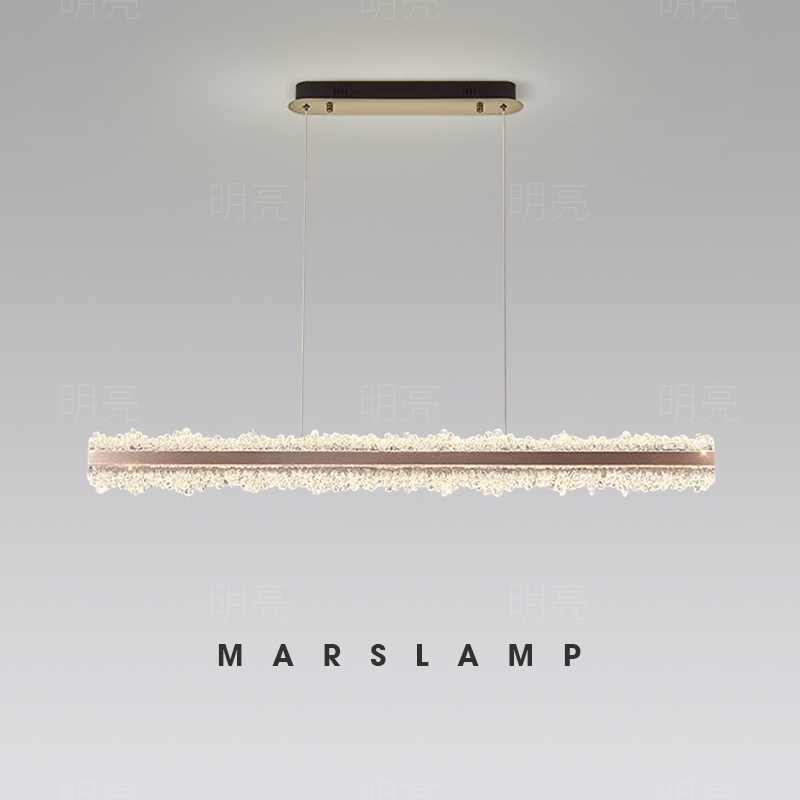意式餐吊现代简约设计师吧台灯客厅高级感轻奢饭厅长条水晶餐吊灯