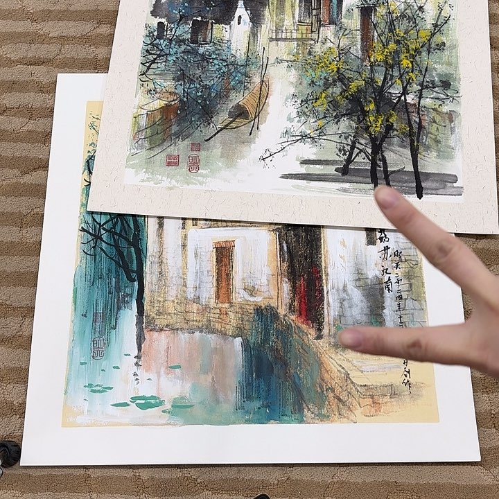 国画贤***8花鸟等多种鸟类的栖息