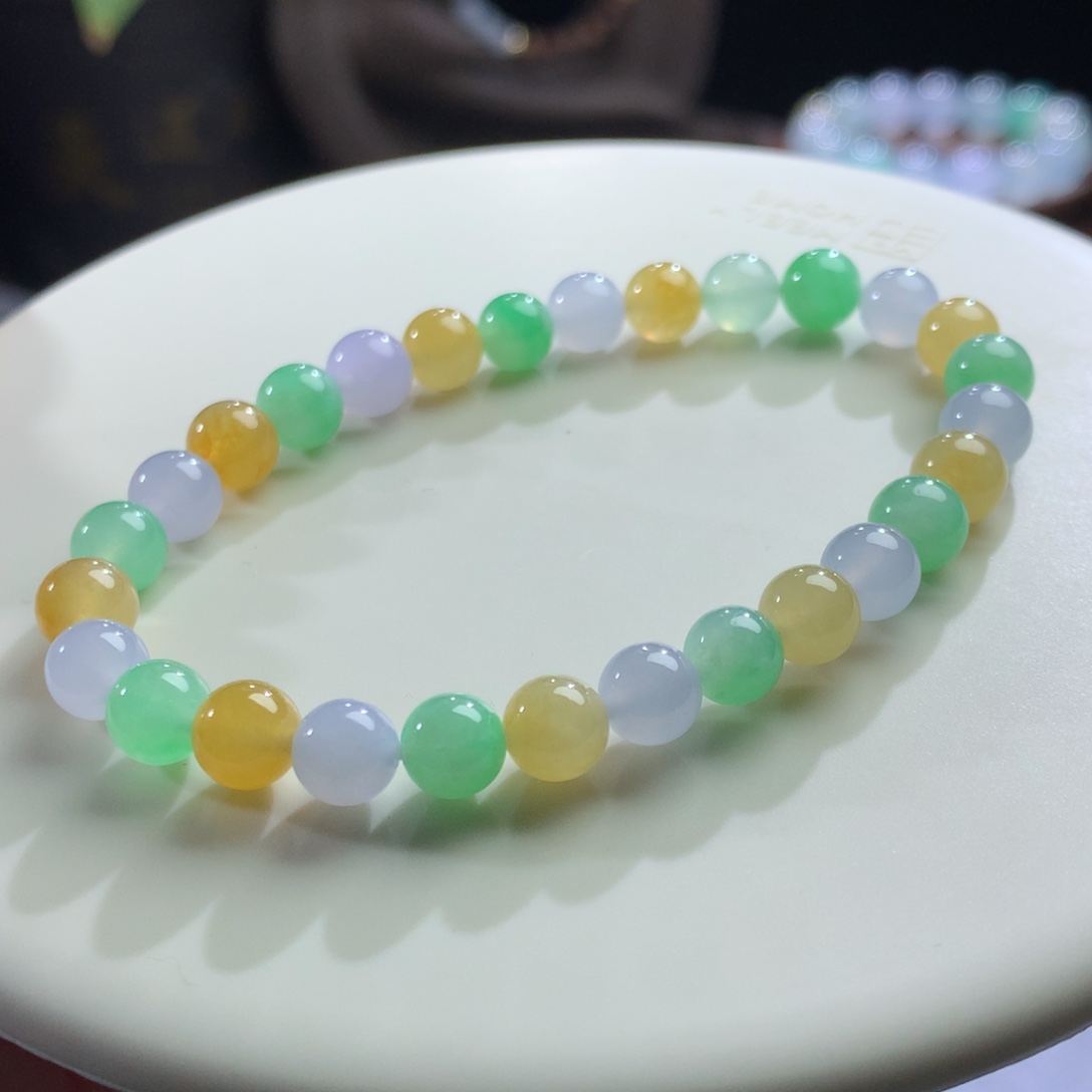 翡翠未镶嵌手链卡6+多宝