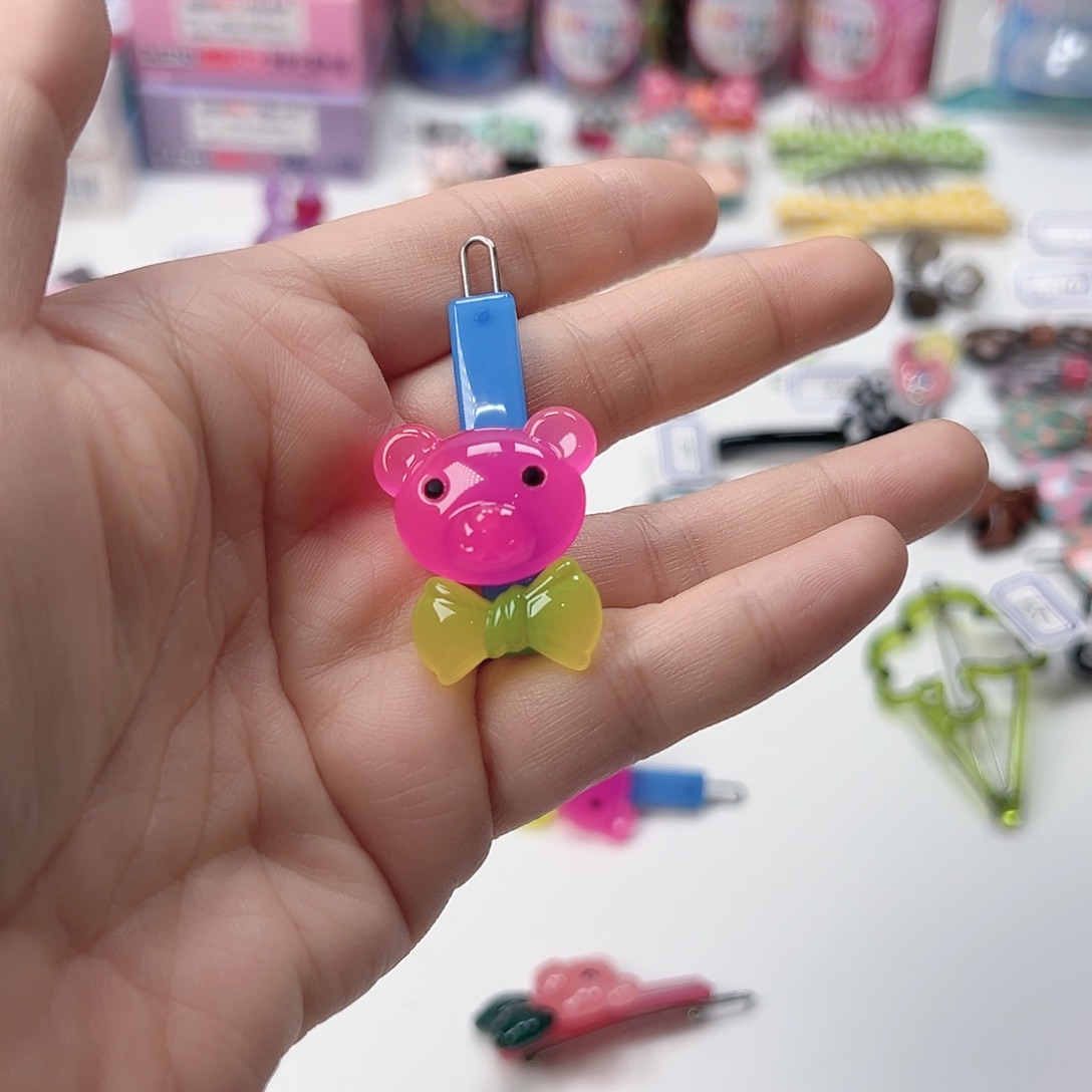 荧光熊扣夹儿童韩国