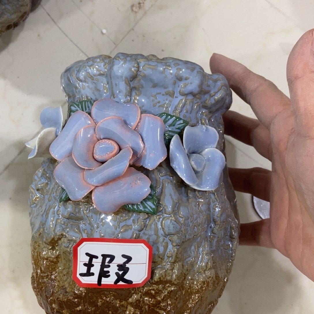 红陶高温陶瓷花盆