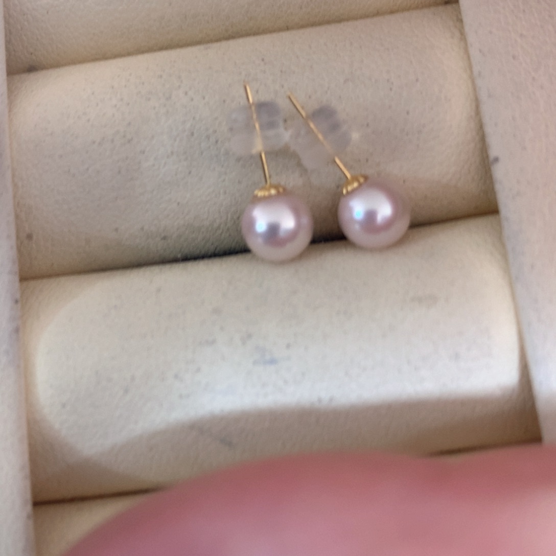 海水珍珠耳饰18K金镶嵌