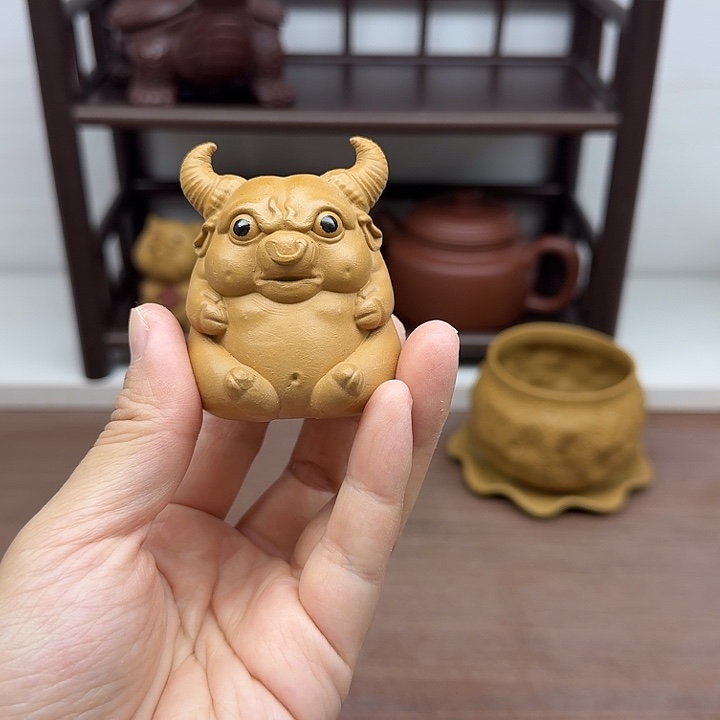 茶案段泥牛魔王茶宠