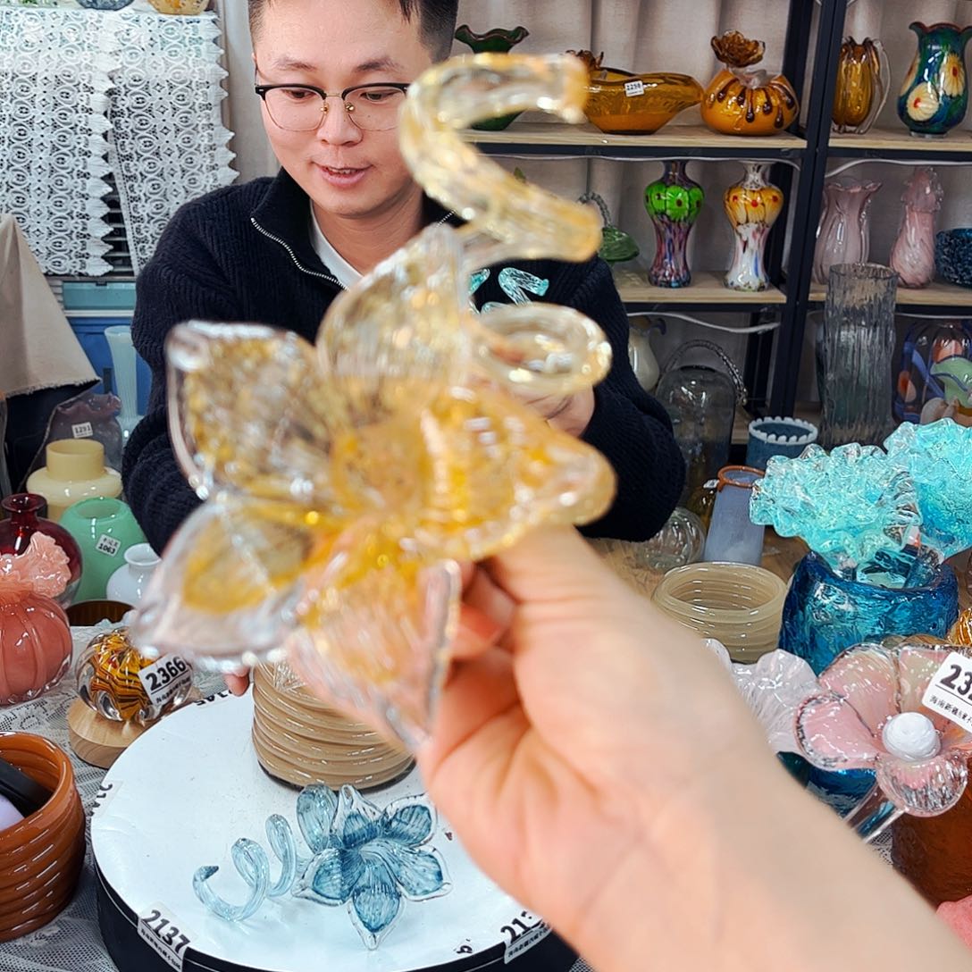 烛台夜光花 家悦琉璃工艺品