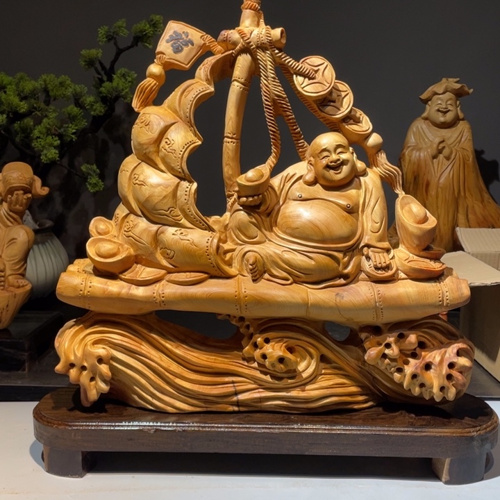 古***品柏木（崖柏）崖柏雕刻工艺摆件