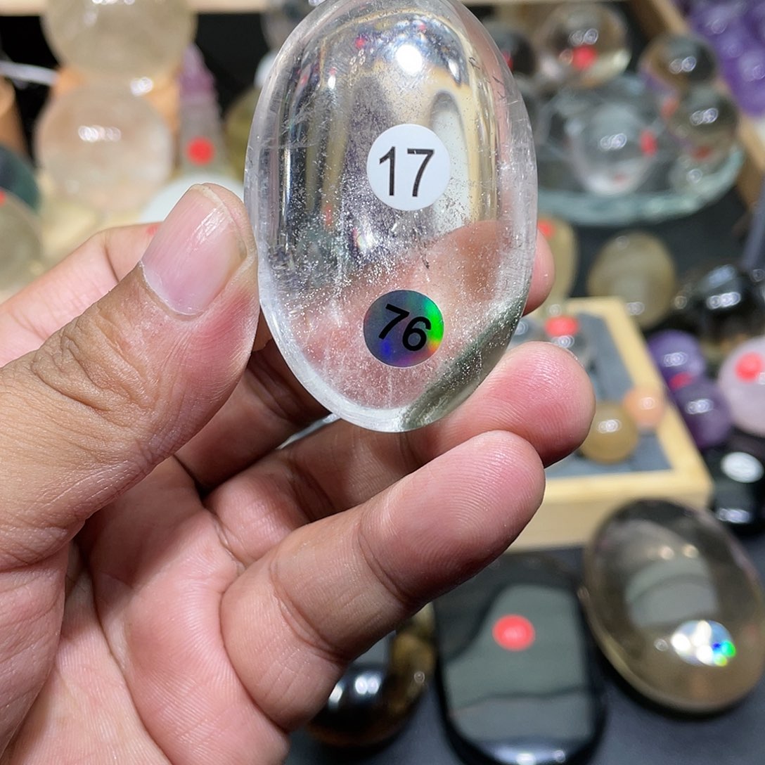 未镶嵌水晶珠宝半成品绿幽灵手握