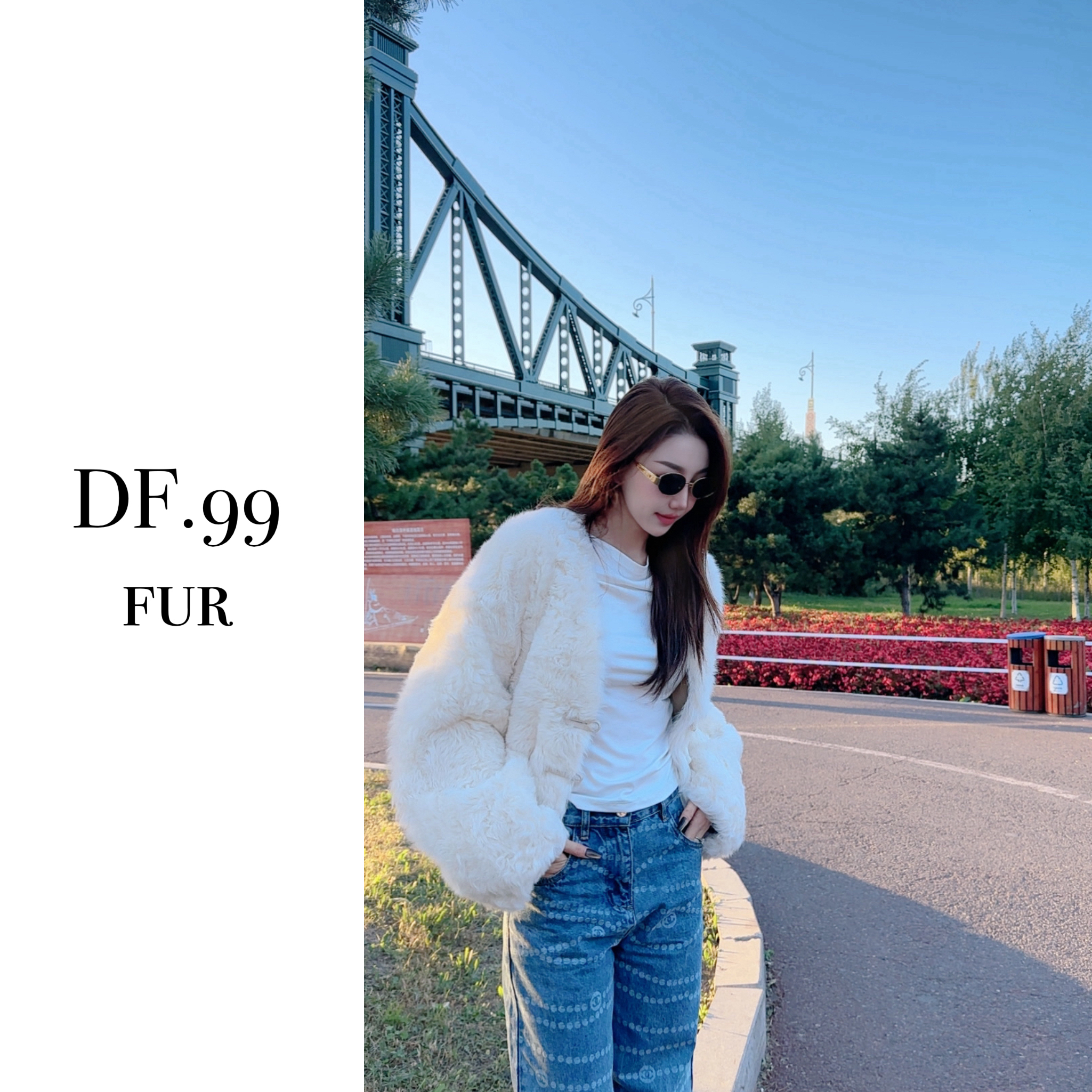 静静.DF轻奢 |秋冬休闲插袋皮草宽松显瘦网红街拍托卡外套T-16