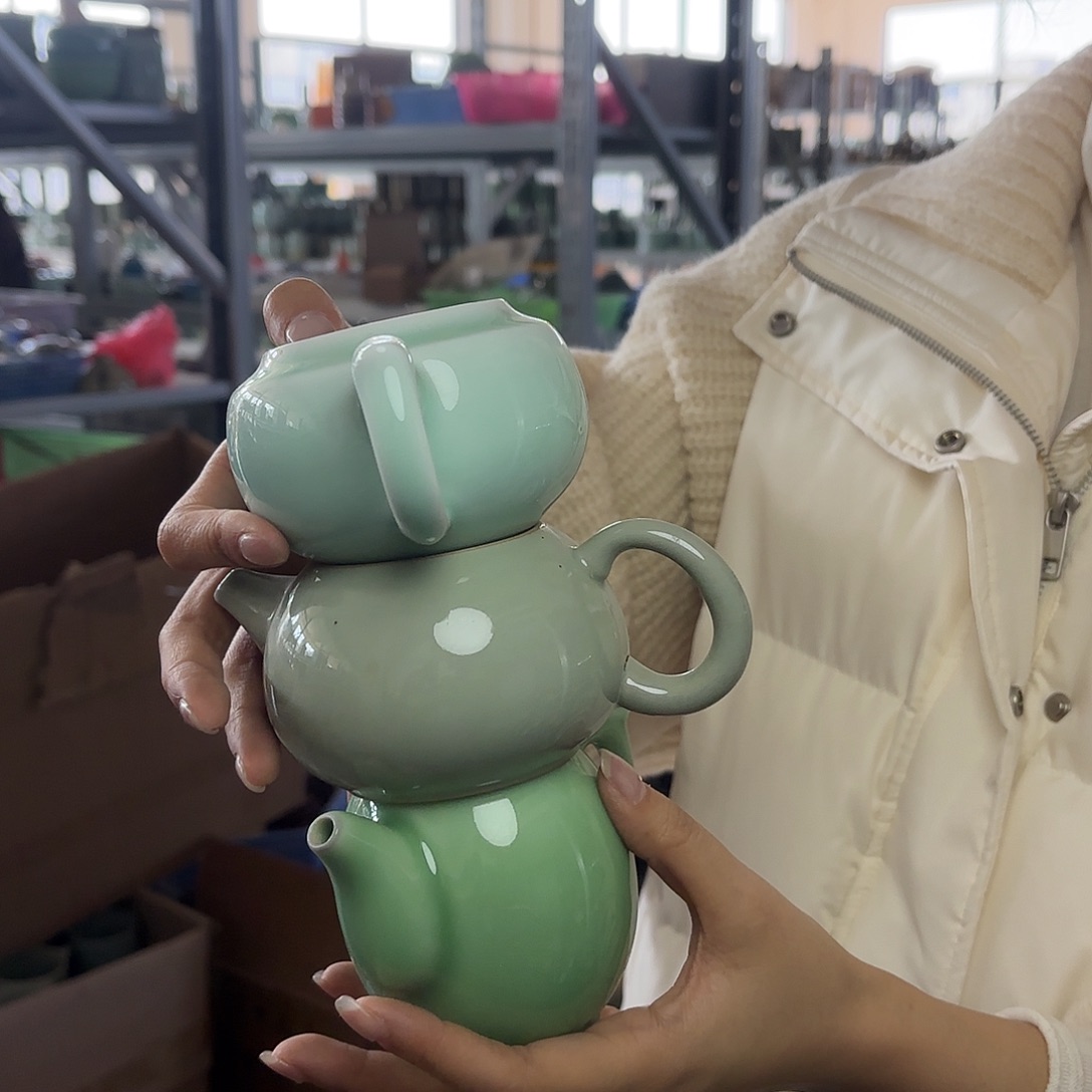 龙泉云间青瓷小米茶器