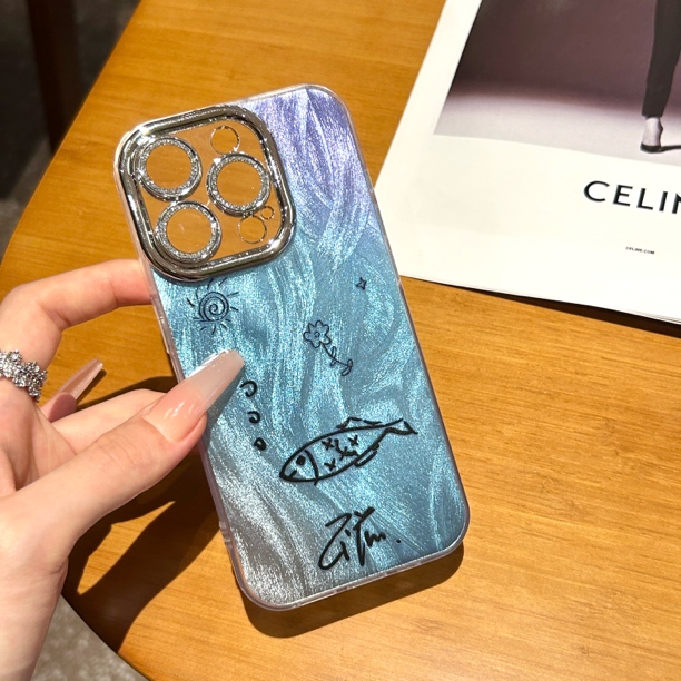 适用苹果iPhone16pro华为p70手机壳小米/荣耀/oppo自带镜头膜防摔
