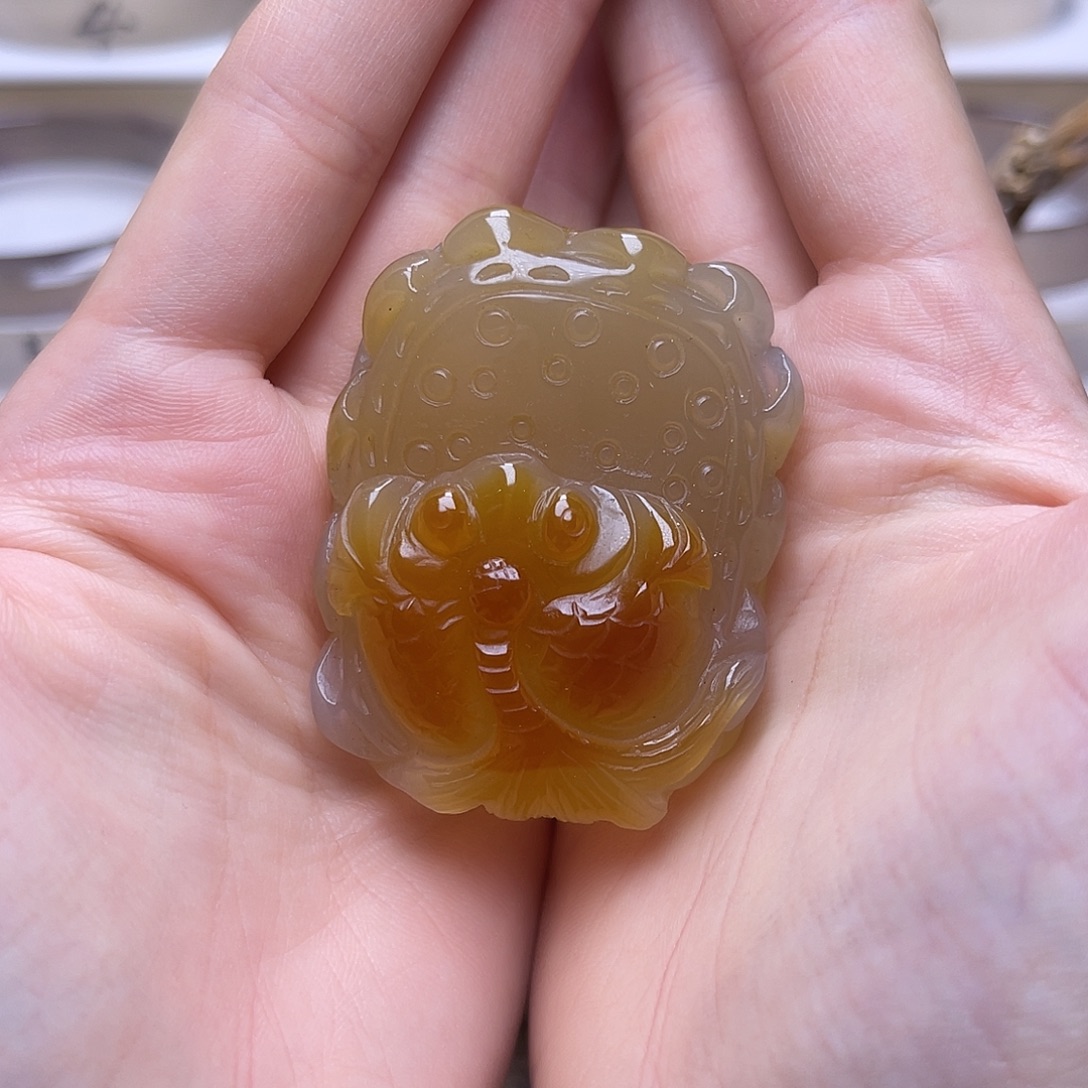 蓝***1玛瑙/玉髓未镶嵌摆件