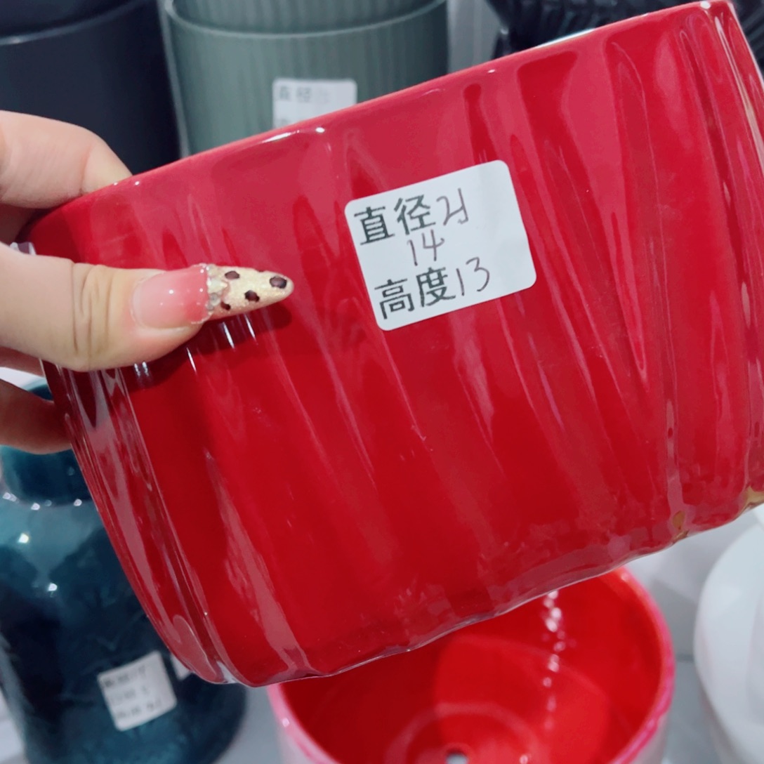 有孔，陶瓷花盆满10米包邮发货