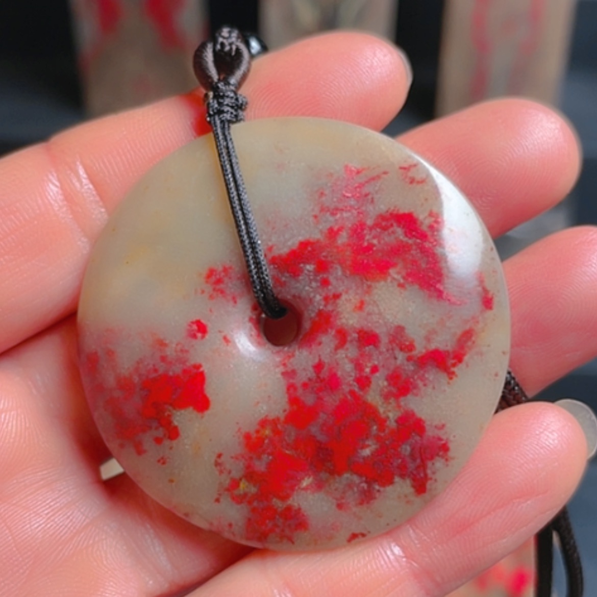 【闪购商品】昌化鸡血石昌化鸡血石平安扣