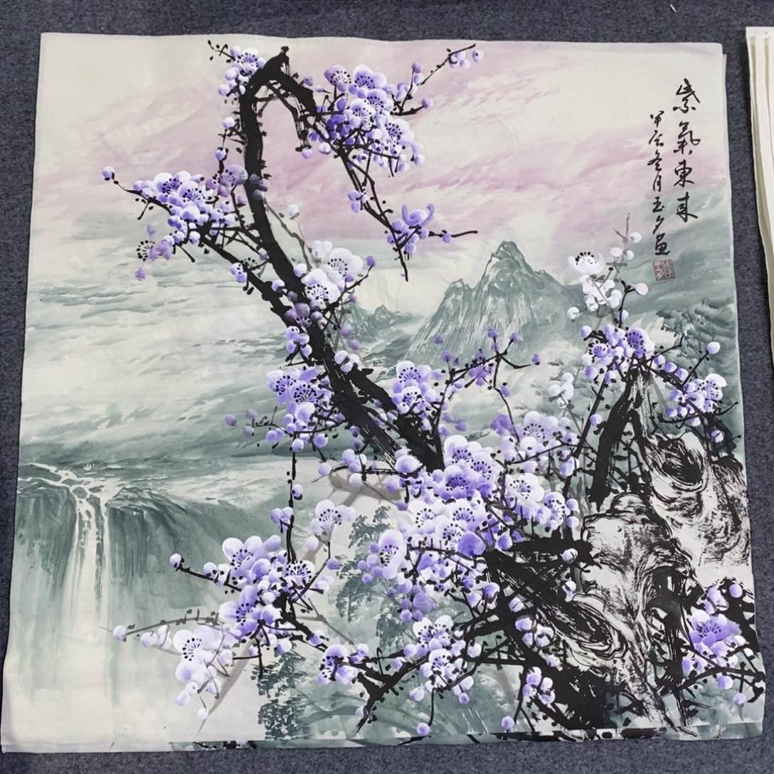 国画尺寸68✖️68斗方手绘