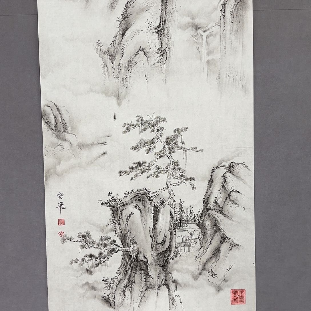 国画艺术家真人手绘