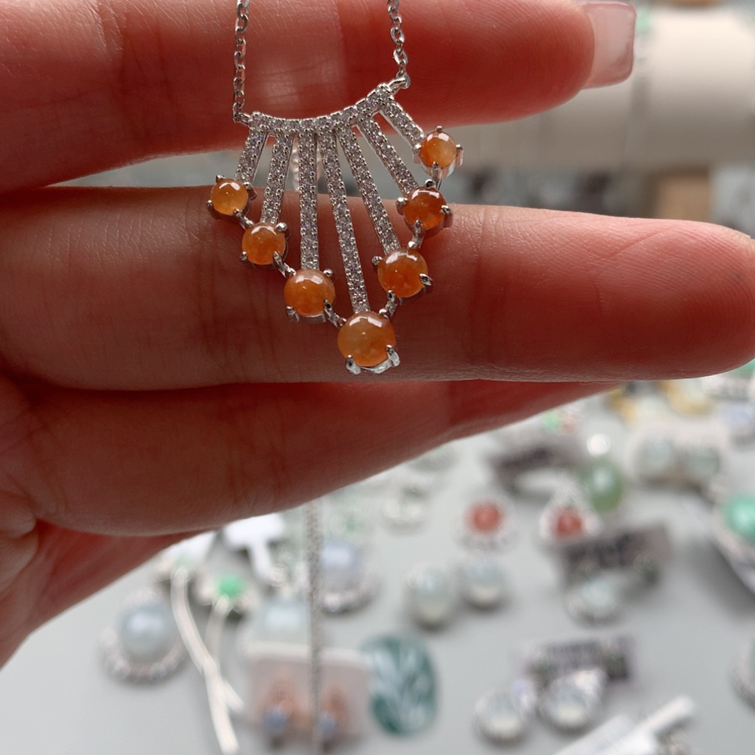 翡翠戒圈银S925镶嵌234445