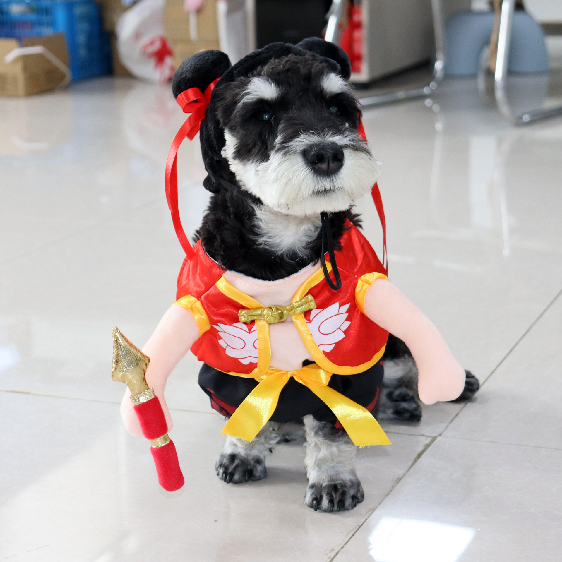 宠物万圣节搞笑哪吒变身装泰迪比熊巴哥斗牛犬节日两服饰