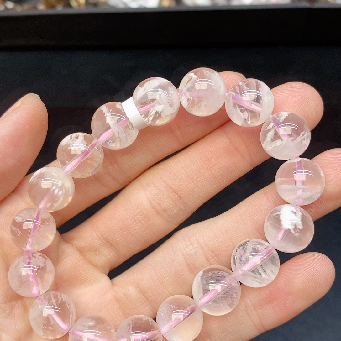 水晶手链未镶嵌21雪花幽灵12mm