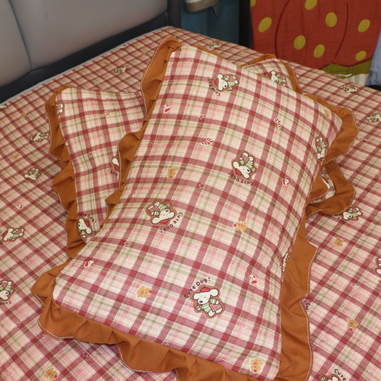 三层夹棉枕套一对装 按照直播间介绍的拍