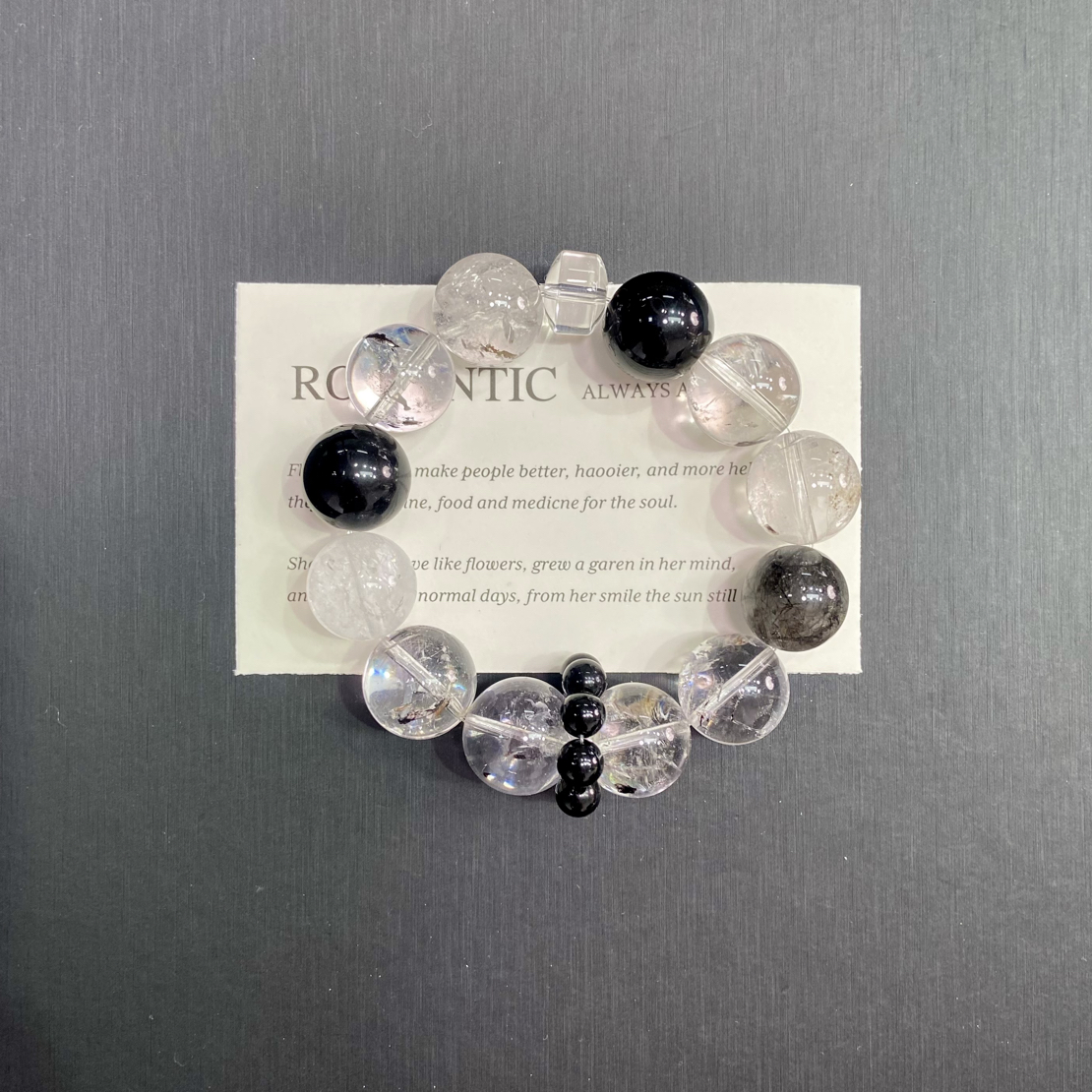 A54【暗夜星芒】天然水晶原创设计手串多样性发其一