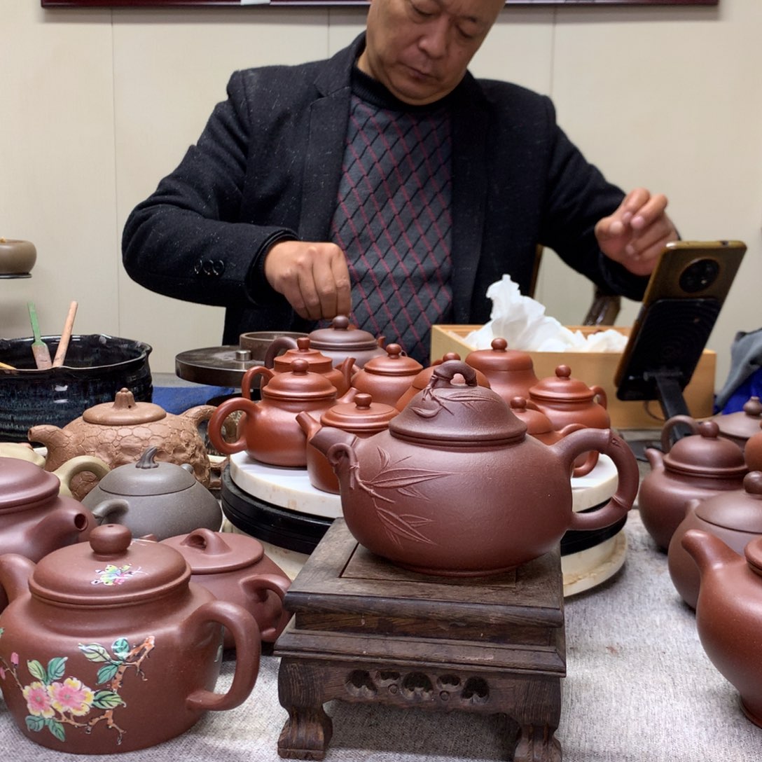 底槽青茶壶乳竹半手工制作