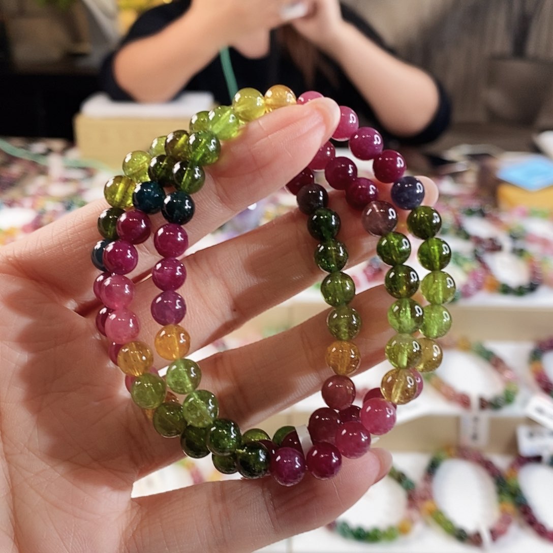 手串未镶嵌碧玺G2485三圈颜色微差