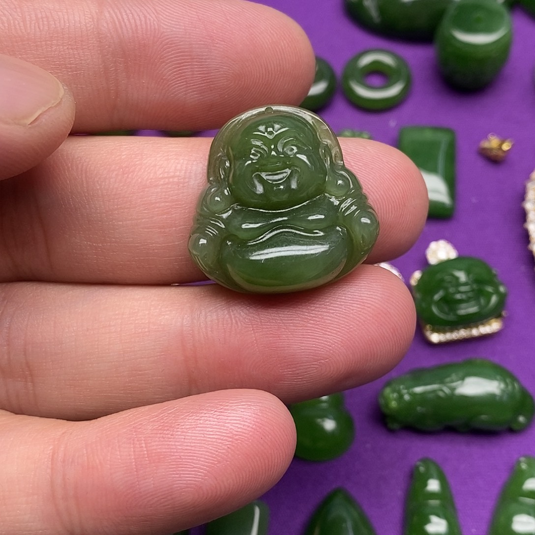 和田玉（碧玉）未镶嵌吊坠(不含链)