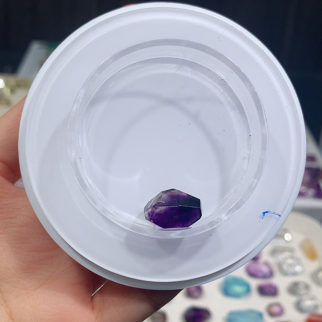 未镶嵌珠宝半成品水晶超七随行打孔定制不退换