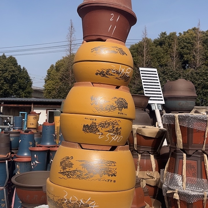 紫砂紫砂花盆盆栽