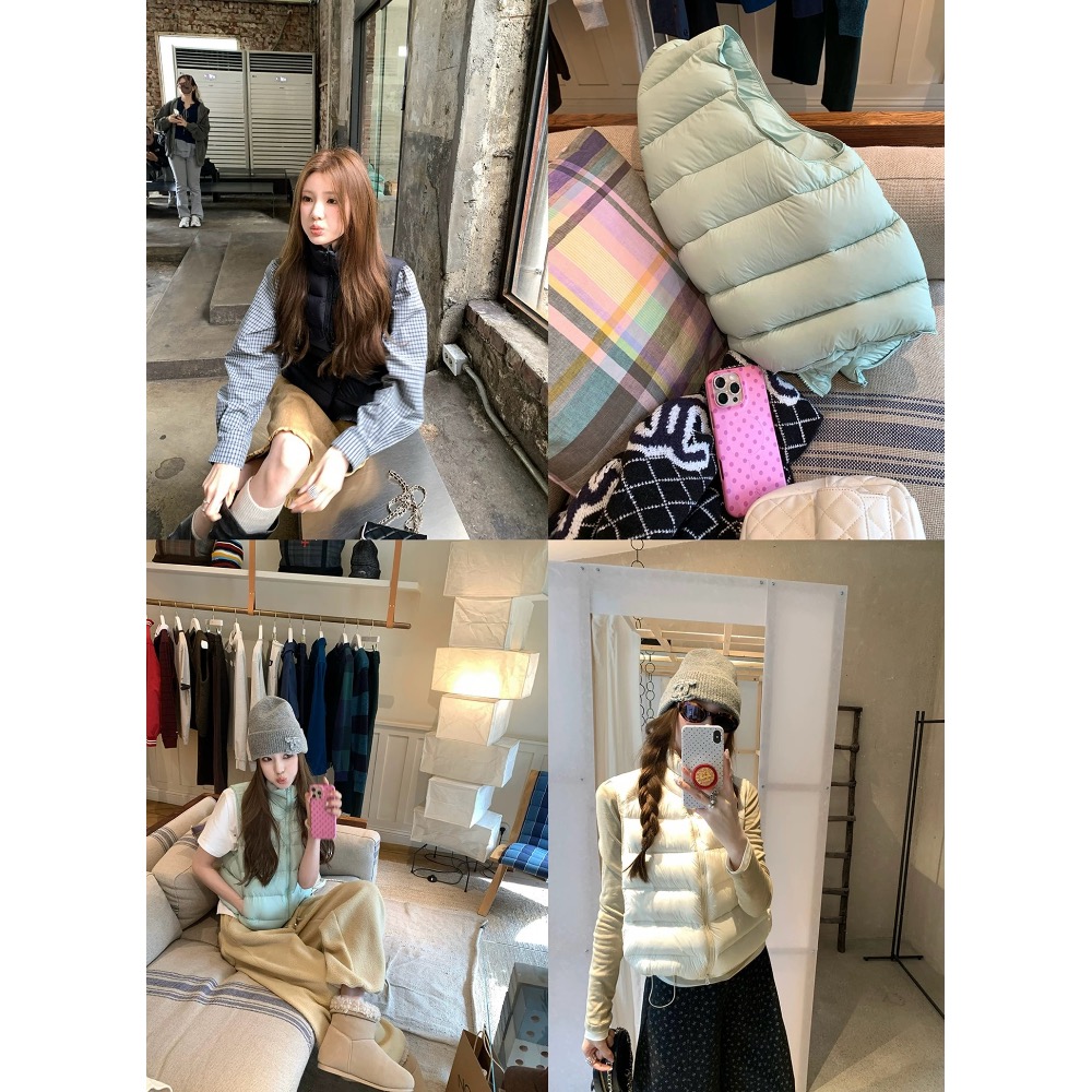 赫尔海姆三色立领棉服短款加厚马甲冬季保暖背心外套女冬