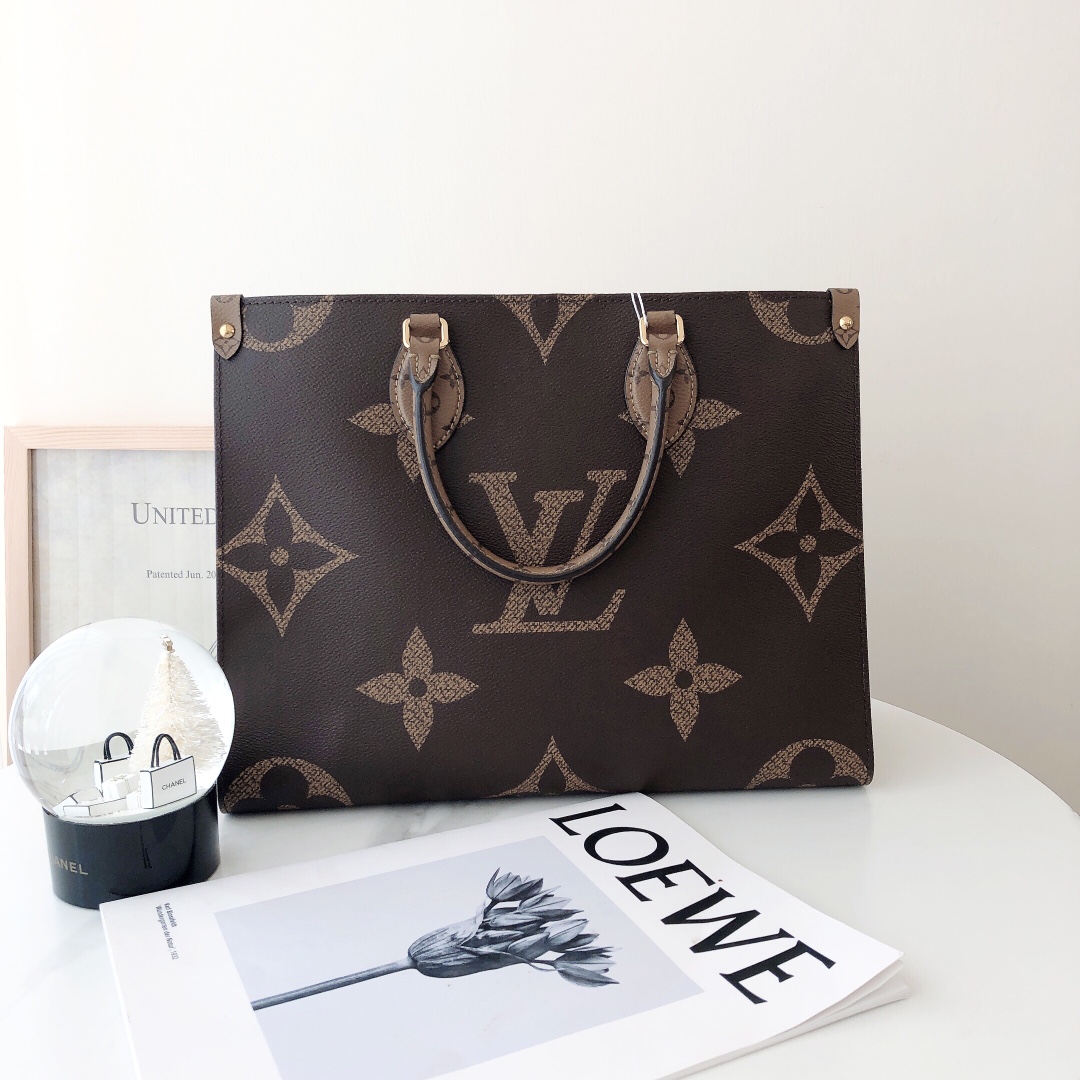 未使用 LouisVuitton/路易威登 LV onthego中号老花/优品