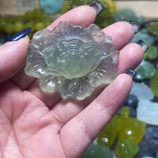 蛇纹石玉合金颈饰