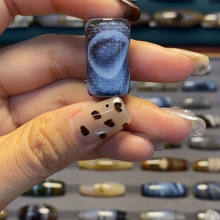 玛瑙/玉髓合金蓝沁