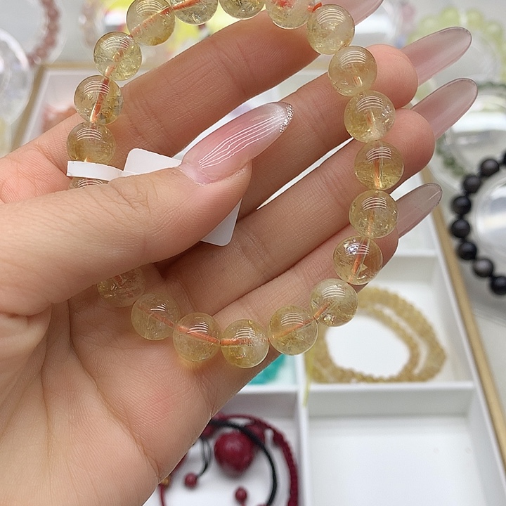 未镶嵌手链水晶黄塔晶