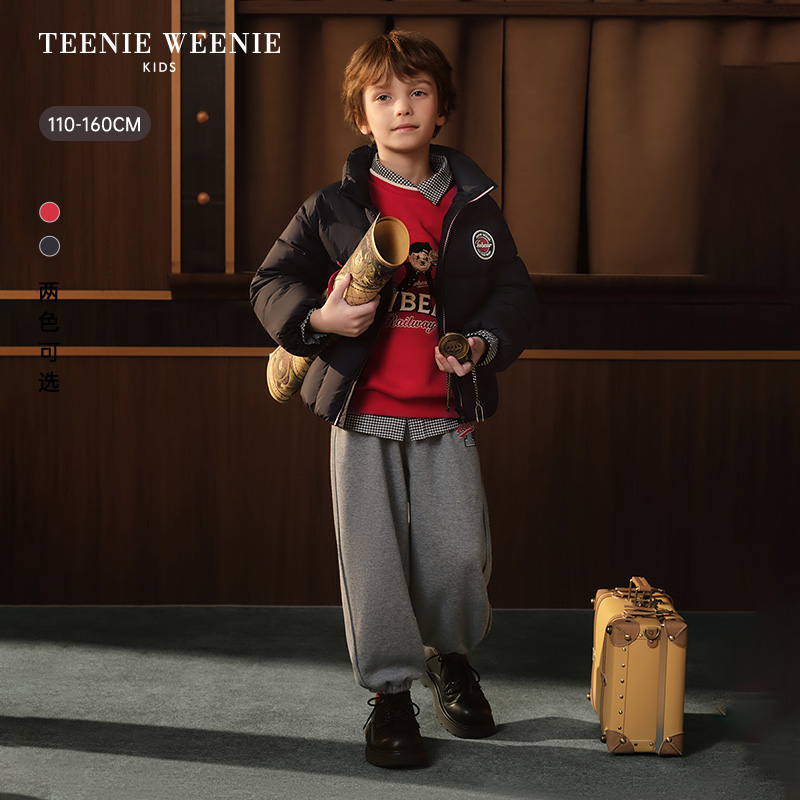 TeenieWeenie Kids小熊童装26男童90绒轻量面包羽绒服TKJD261102K