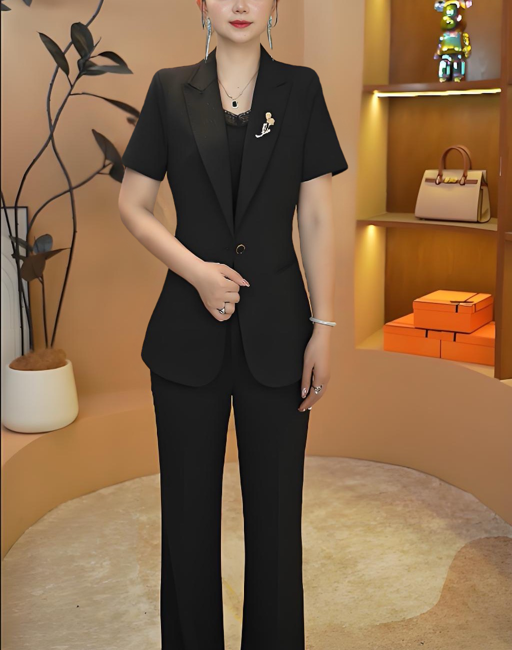 短袖夏季上新短袖时尚百搭气质西装套装轻奢高品质职业装外套显瘦