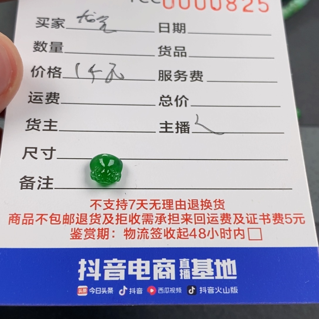 颈饰未镶嵌翡翠龙*翡翠