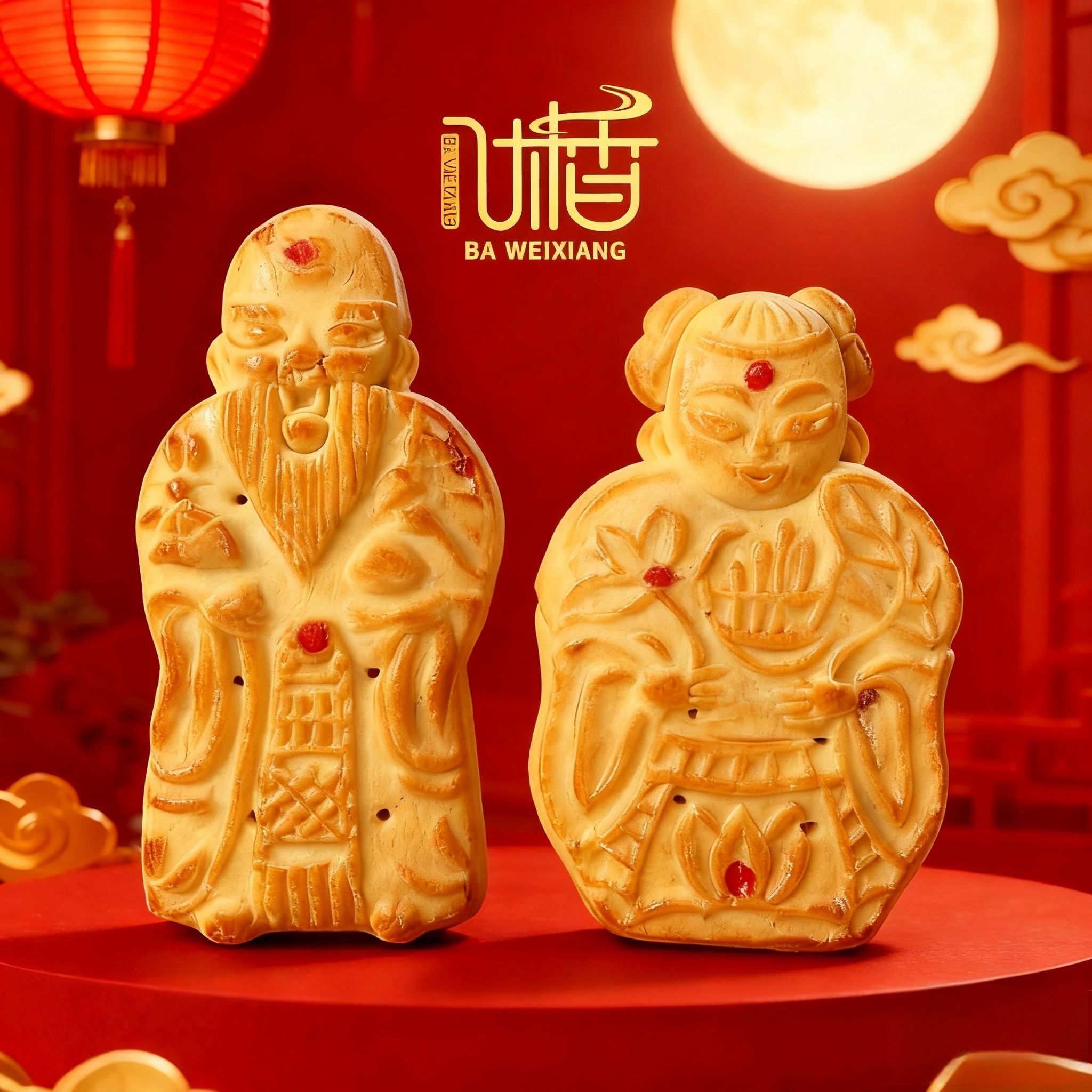 塞外八味香张家口坝上特产老式五仁提浆娃娃月饼中秋节日馈赠佳品