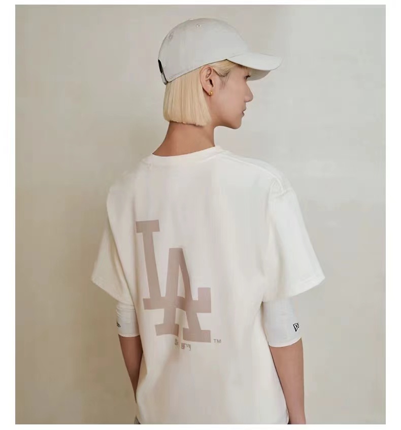 New Era x MLB 联名款 新款 潮流 男女同款短袖T恤 情侣 刺绣