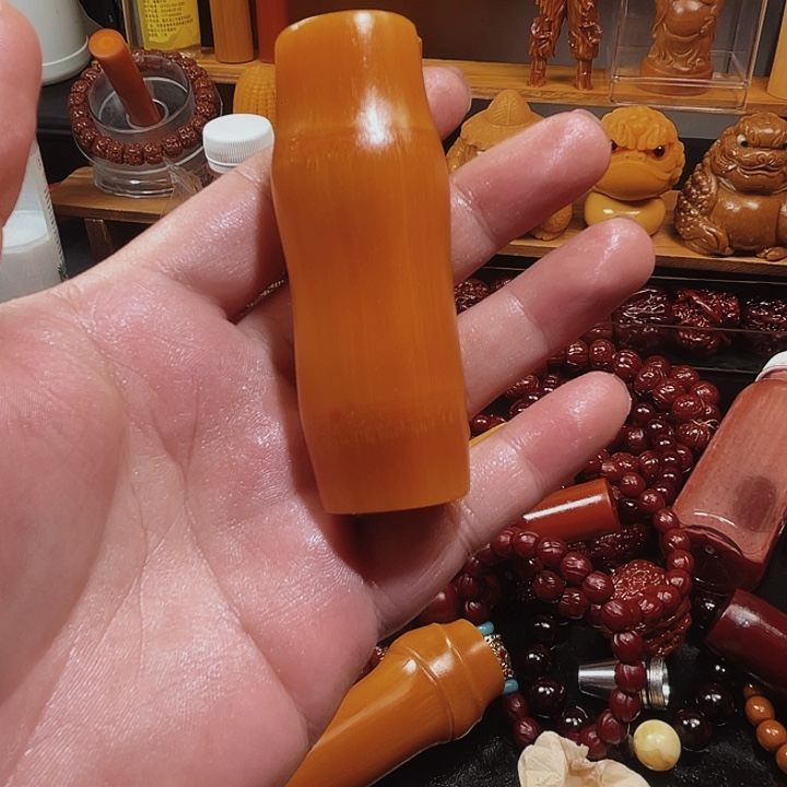 核桃手串/手链古*青玉化成品异性竹子66