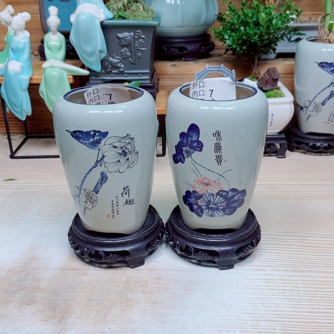 瓷片陶瓷花盆陶瓷艺术