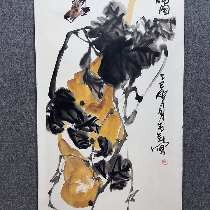 国画靳长年老师手绘作品
