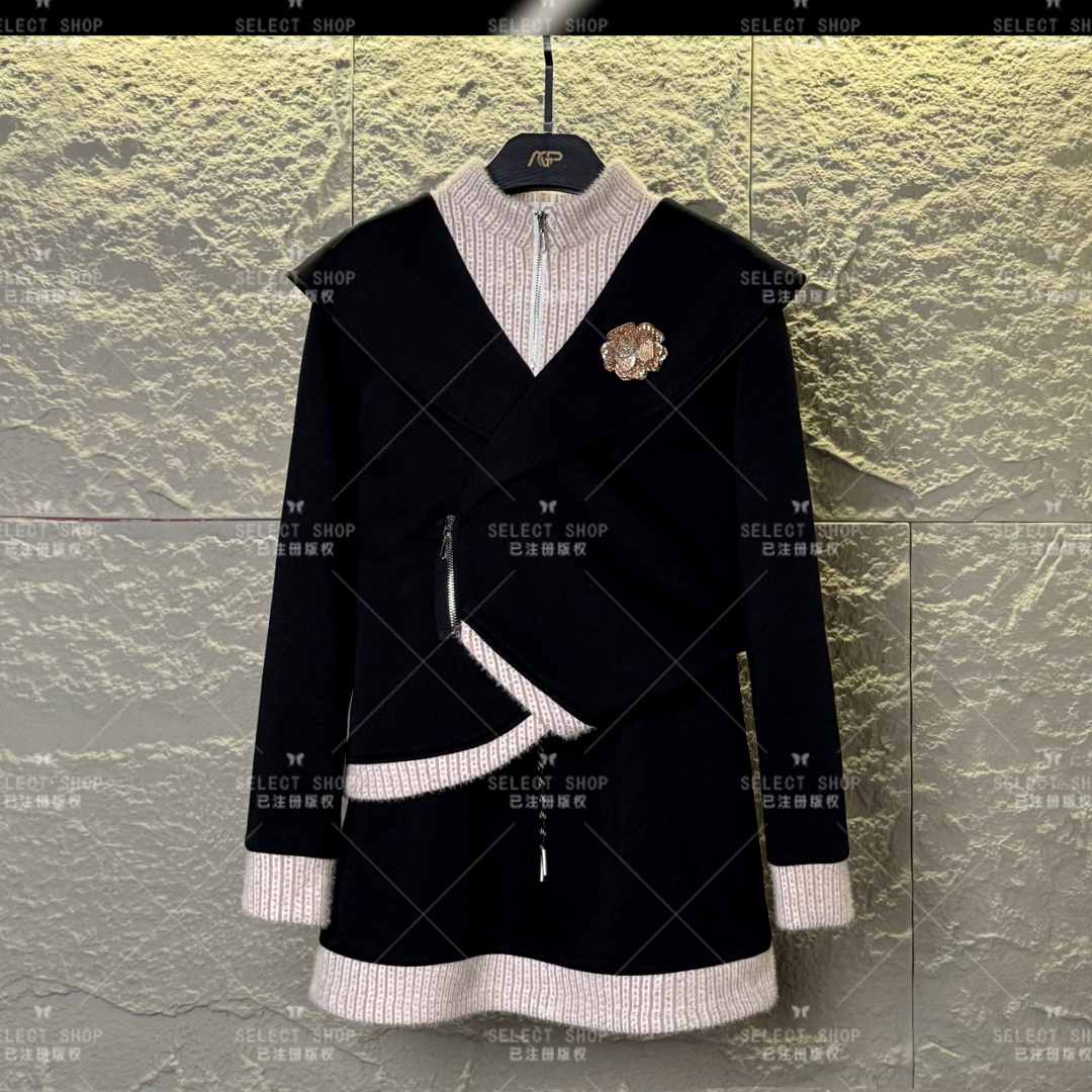 设计师<加绒系列>减龄款|宽松版秋冬季长袖短裙休闲翻领-T248