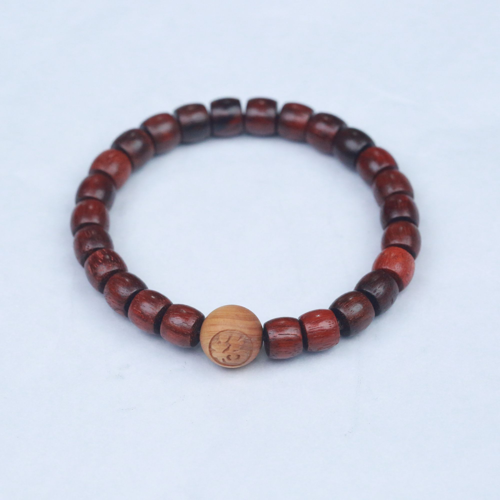 紫檀木直切苹果珠+福珠（无礼盒）K158