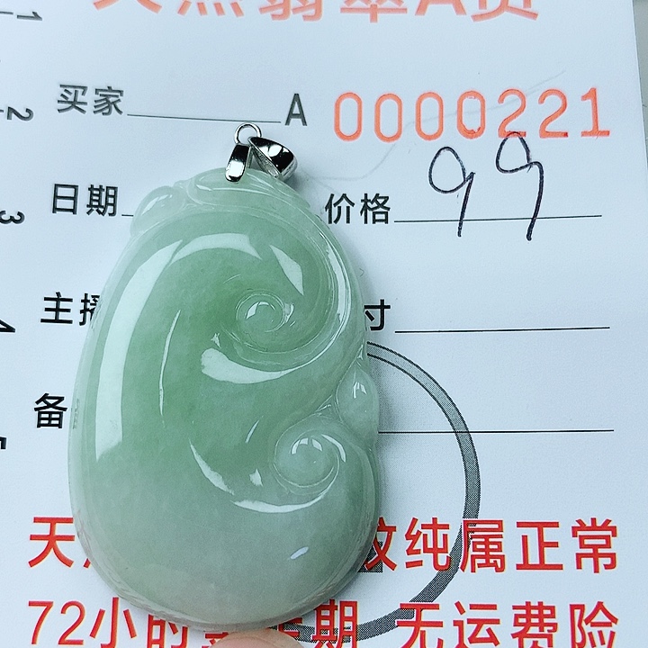 翡翠颈饰银S925镶嵌翡翠